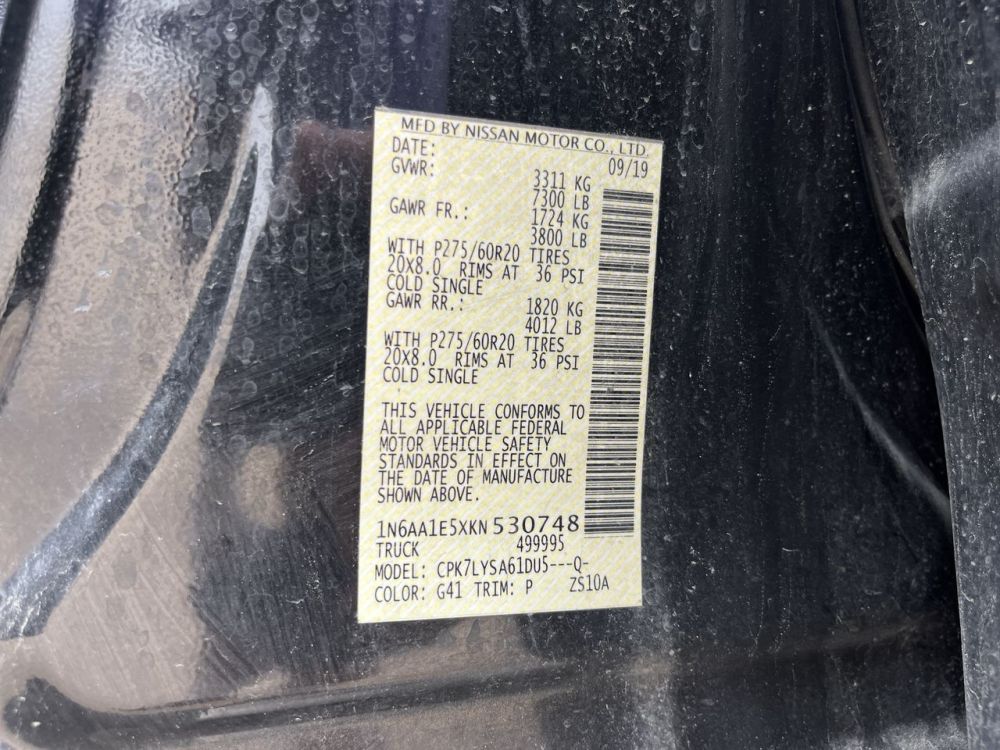 2019 Nissan TITAN PLATINUM RESERVE - photo 18