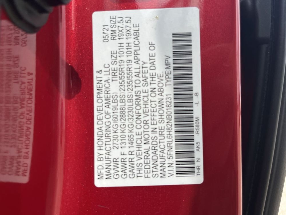 2022 Honda ODYSSEY TOURING - photo 21