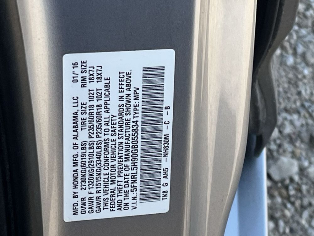 2016 Honda ODYSSEY TOURING - photo 17