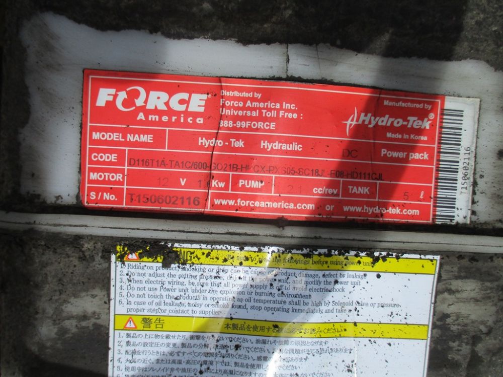 2000 Force America Hydro-Tek DC Motor Rear Wheel Lift - photo 10