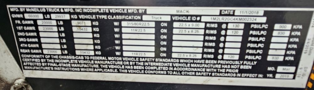 2019 MACK LR64 GARBAGE PACKER - photo 10